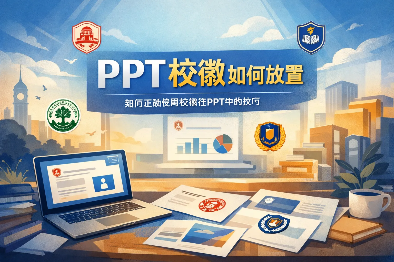 ppt校徽如何放置