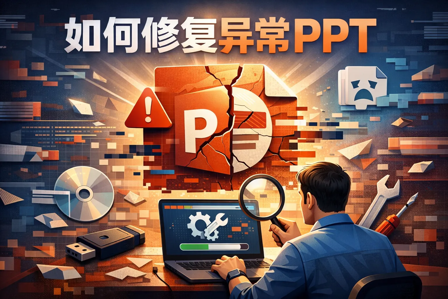 如何修复异常ppt