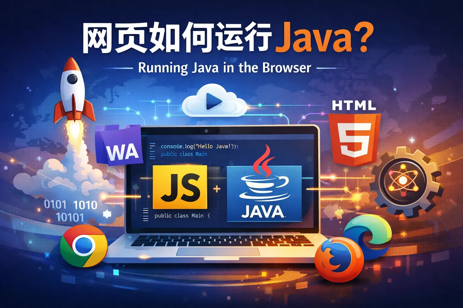 网页如何运行java