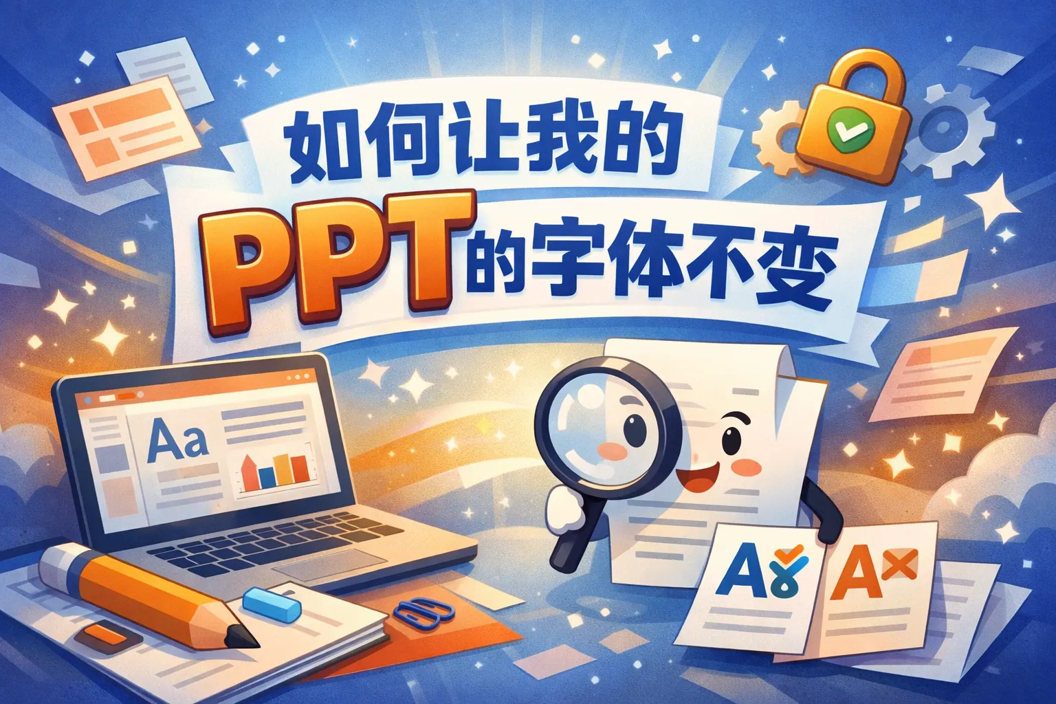 如何让我的ppt的字体不变