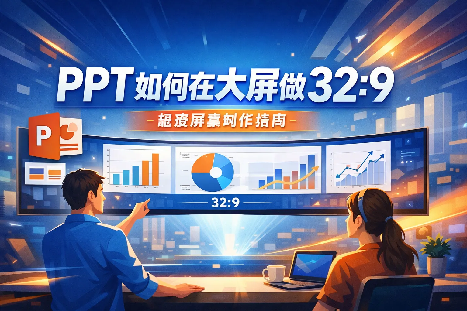 ppt如何在大屏做32 9
