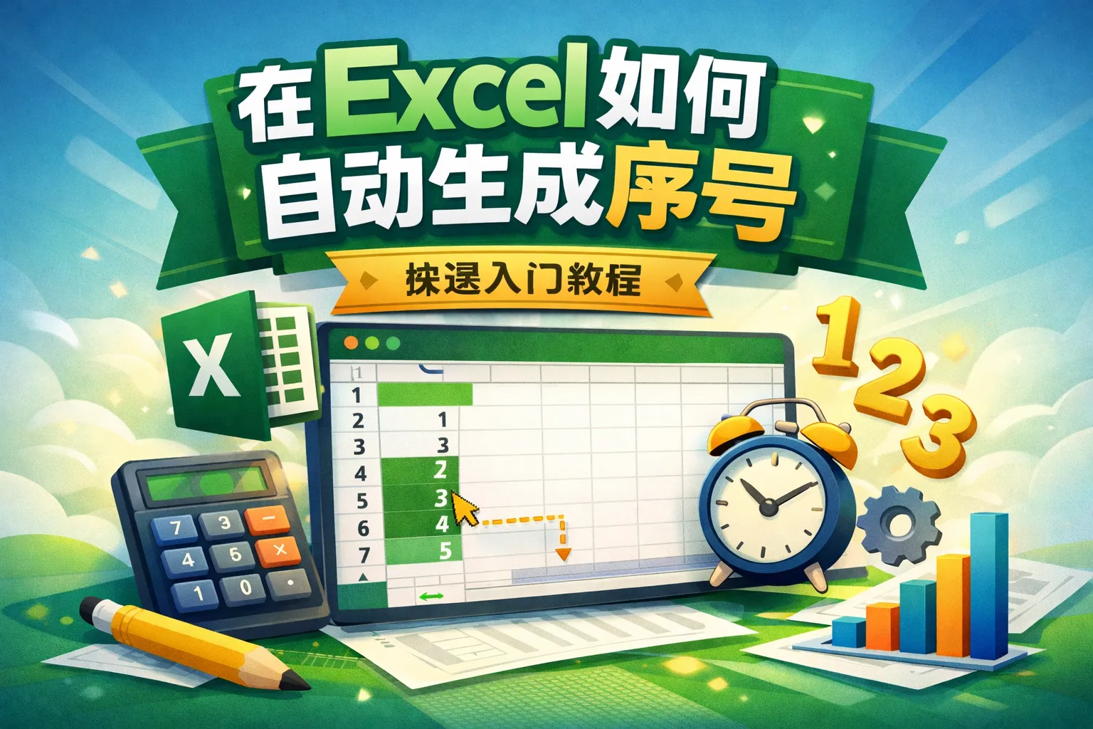 在excel如何自动生成序号
