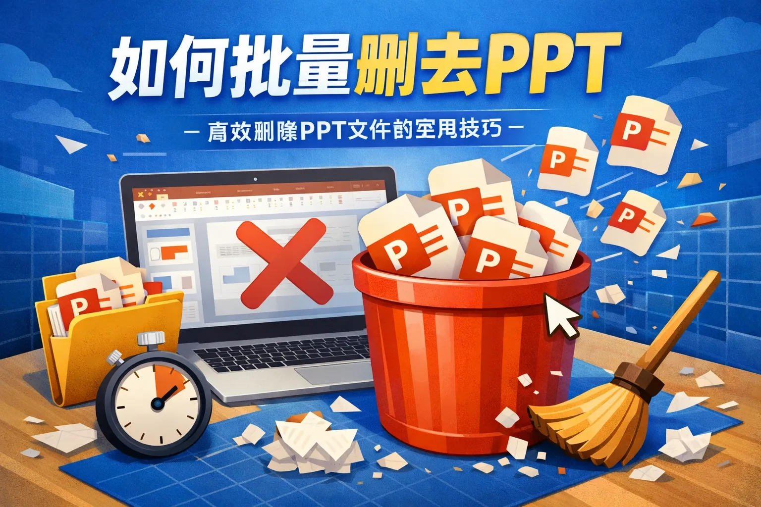 如何批量删去ppt