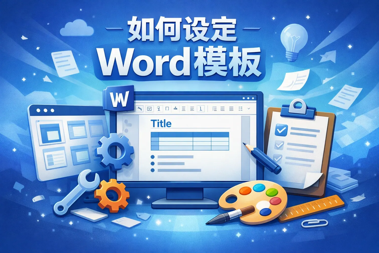 如何设定word模板