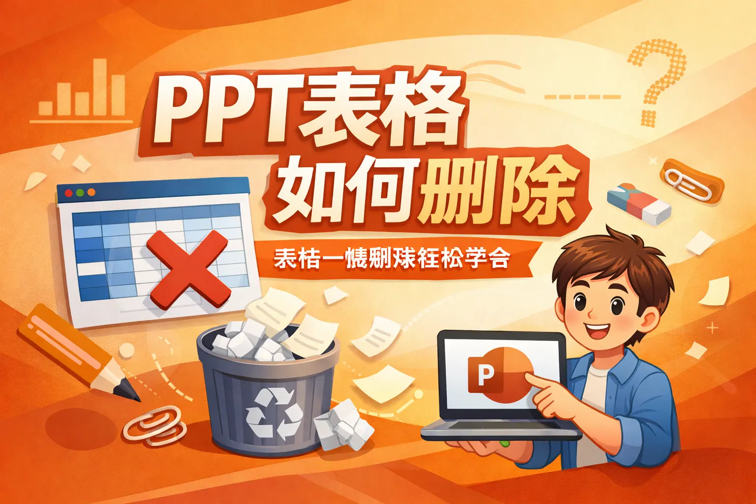 ppt表格如何删除