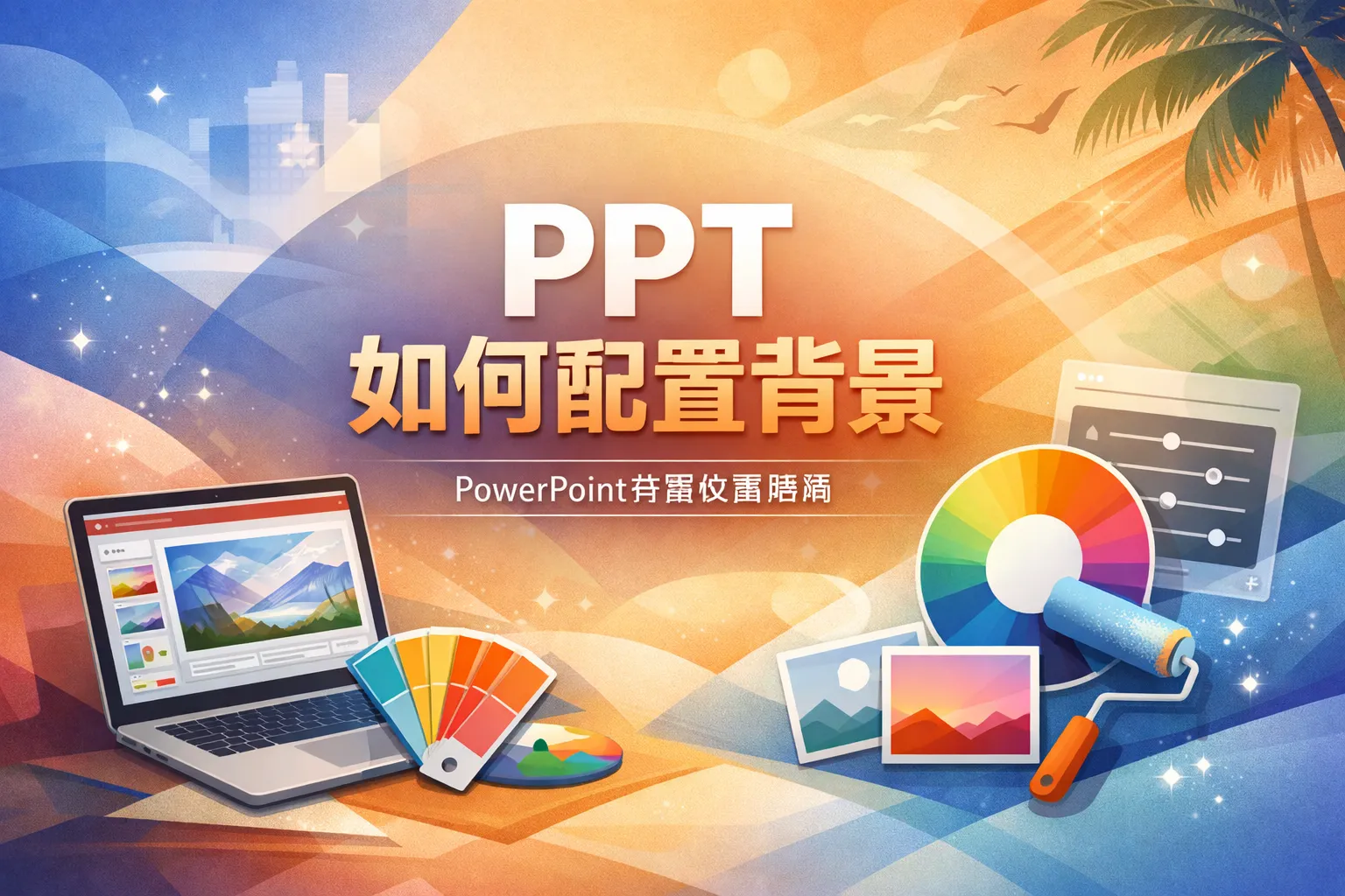 ppt如何配置背景