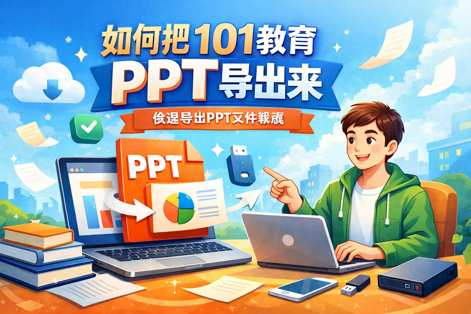 如何把101教育ppt导出来