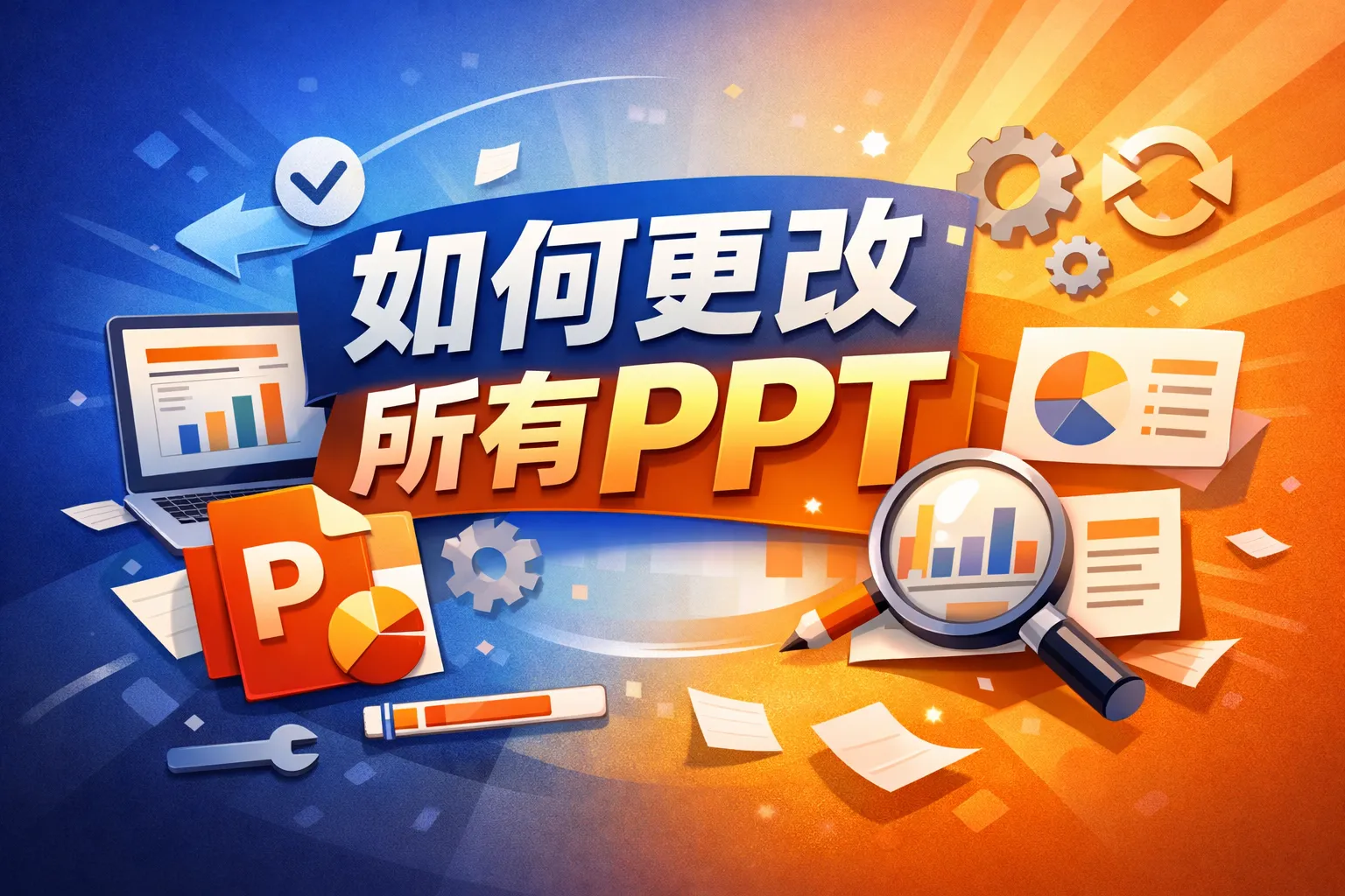 如何更改所有ppt