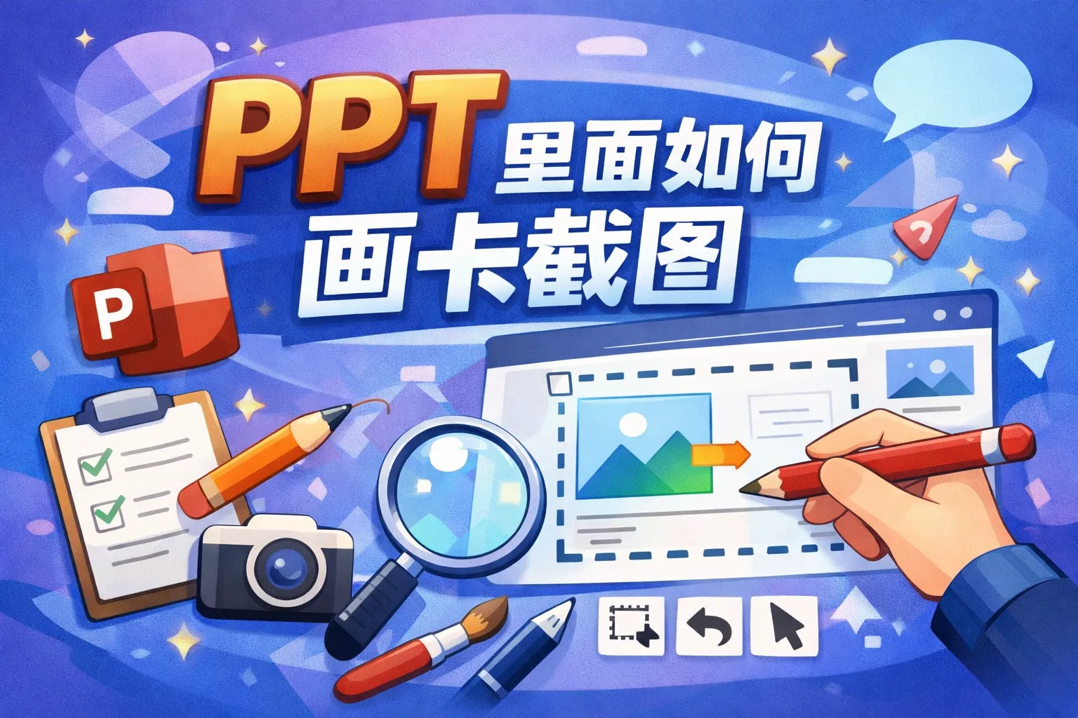 PPT里面如何画卡截图