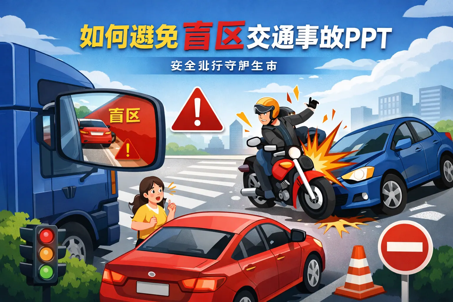 如何避免盲区交通事故PPT