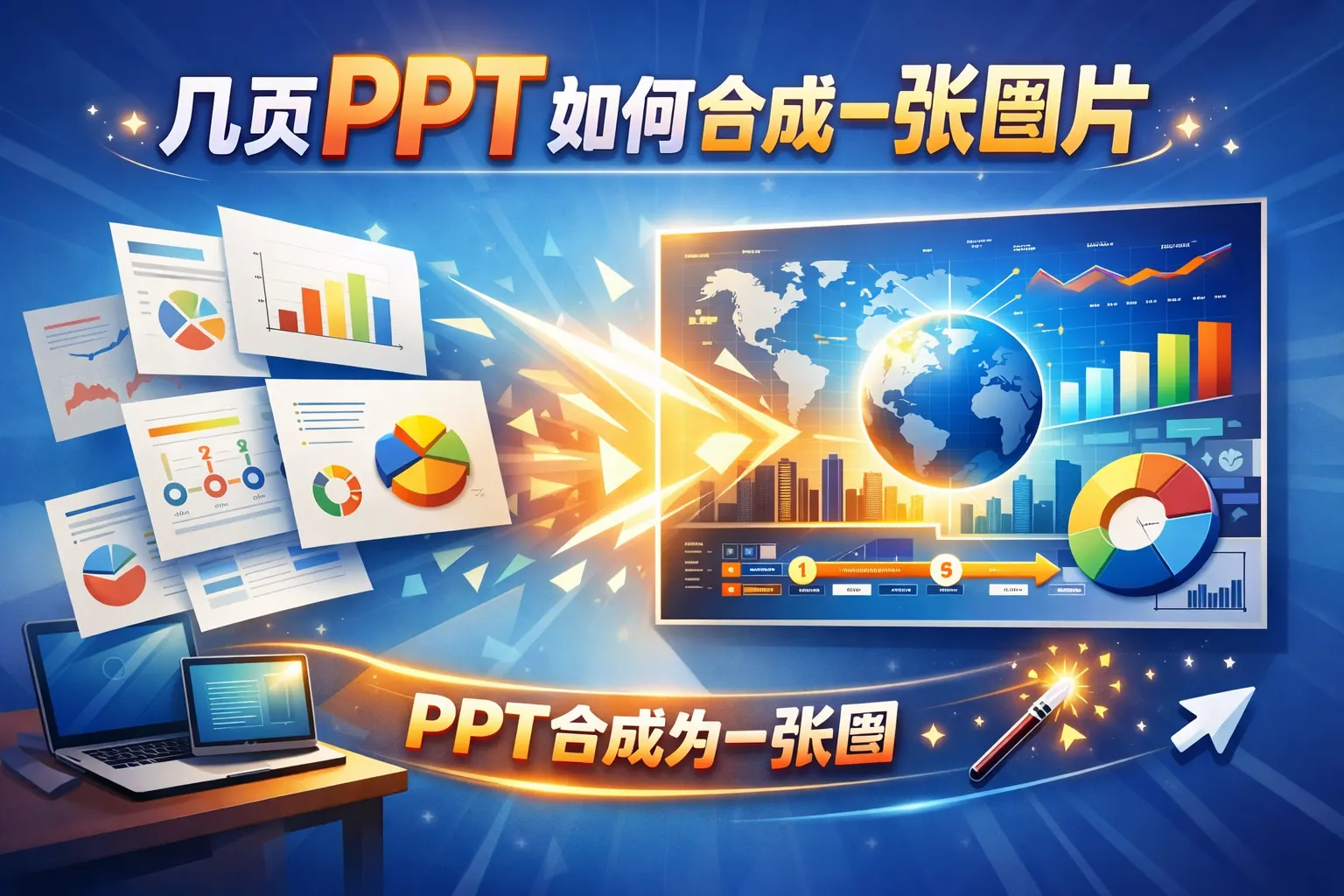 几页ppt如何合成一张图片