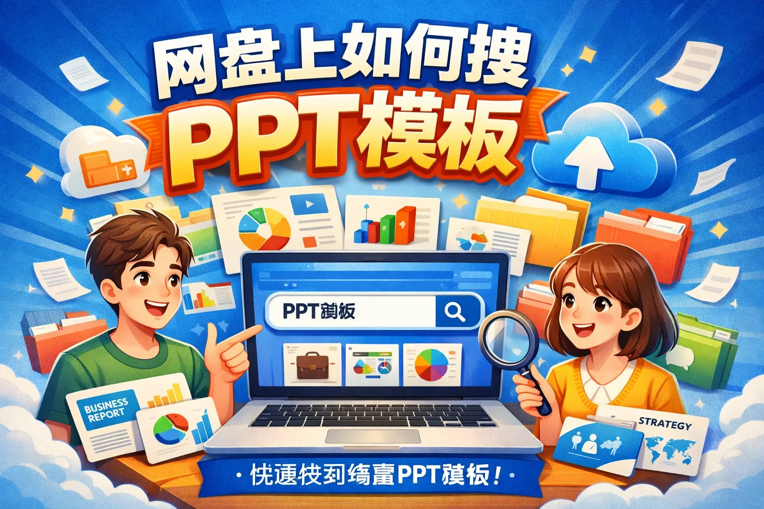 网盘上如何搜ppt模板