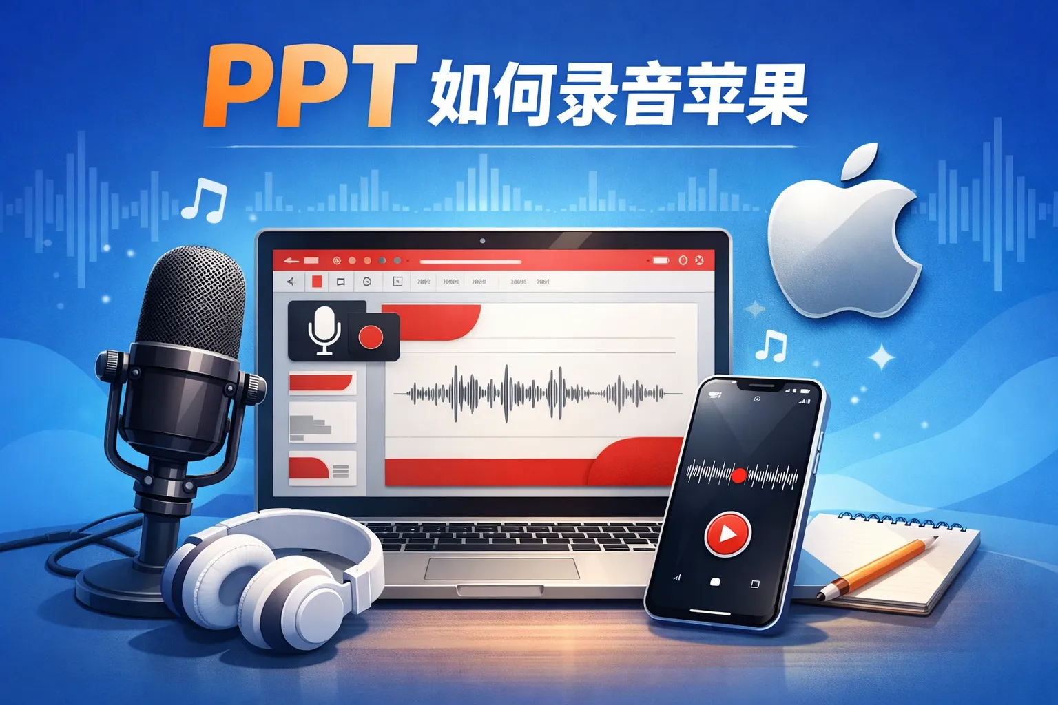 ppt如何录音苹果