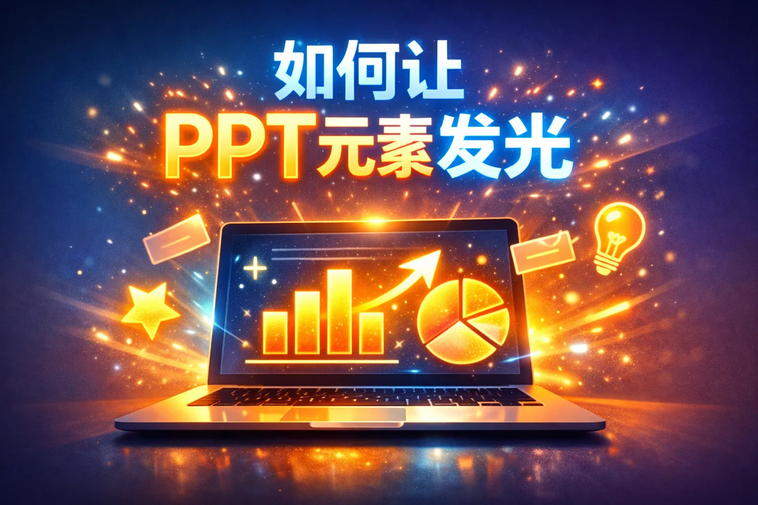 如何让ppt元素发光