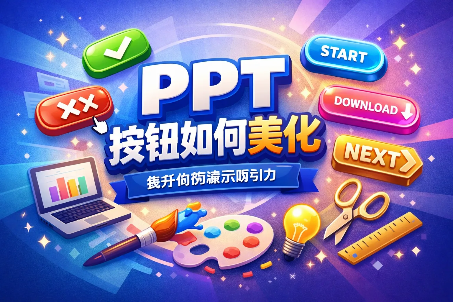 ppt按钮如何美化