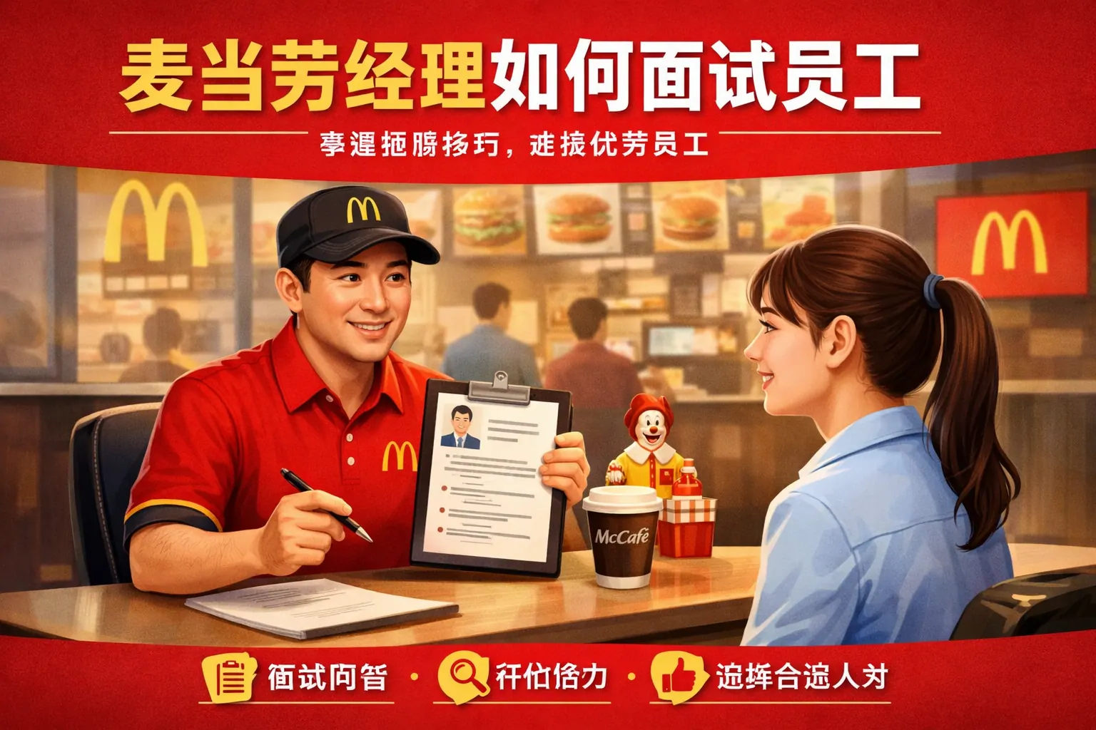 麦当劳经理如何面试员工