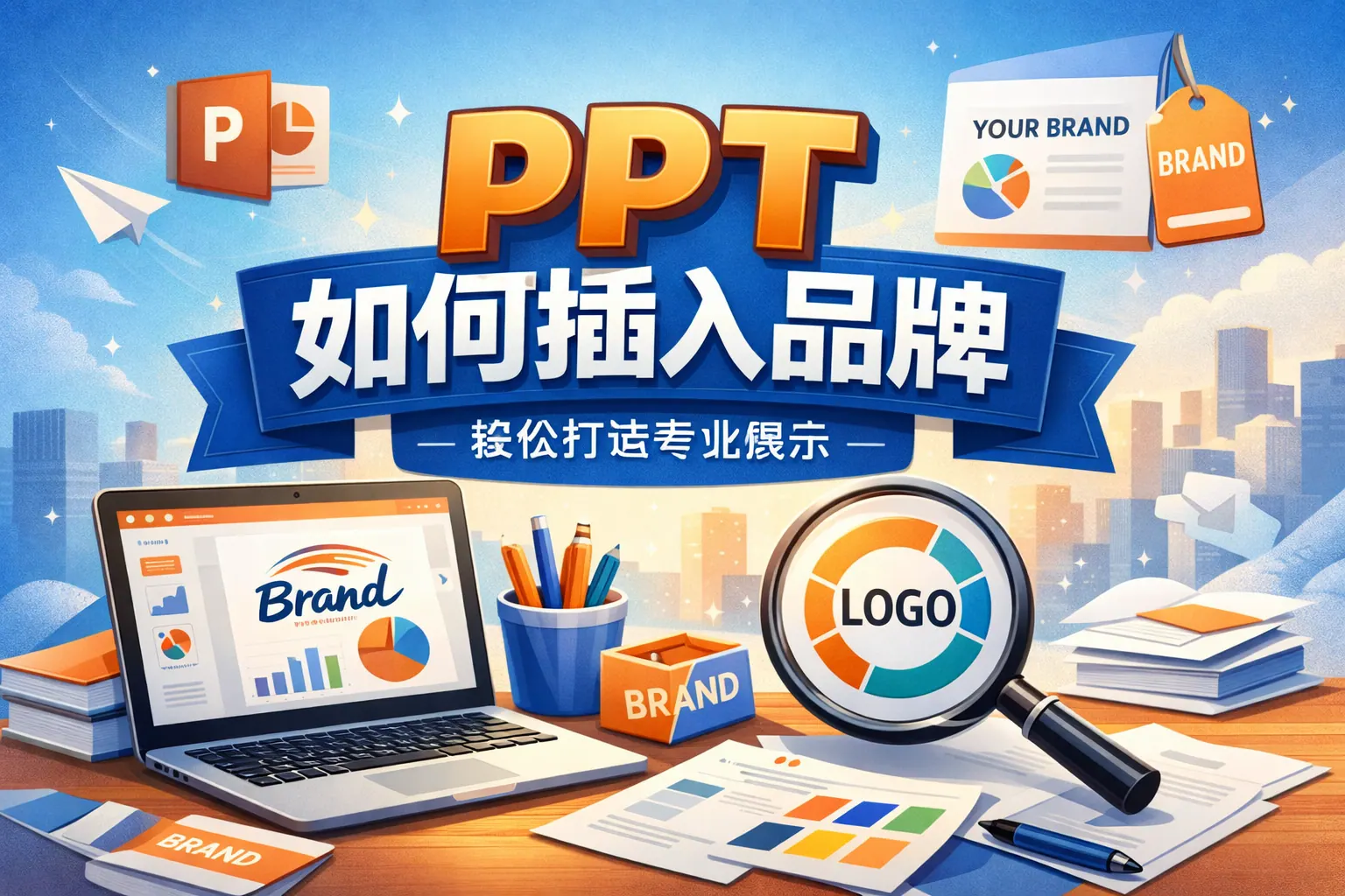 ppt如何插入品牌
