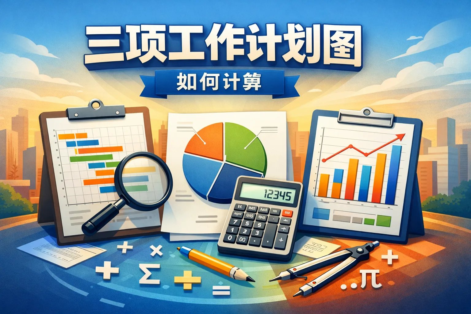 三项工作计划图如何计算