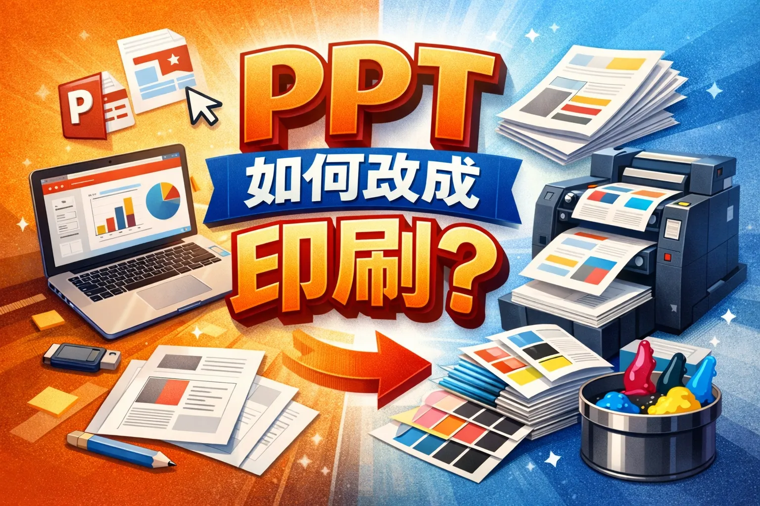 ppt如何改成印刷