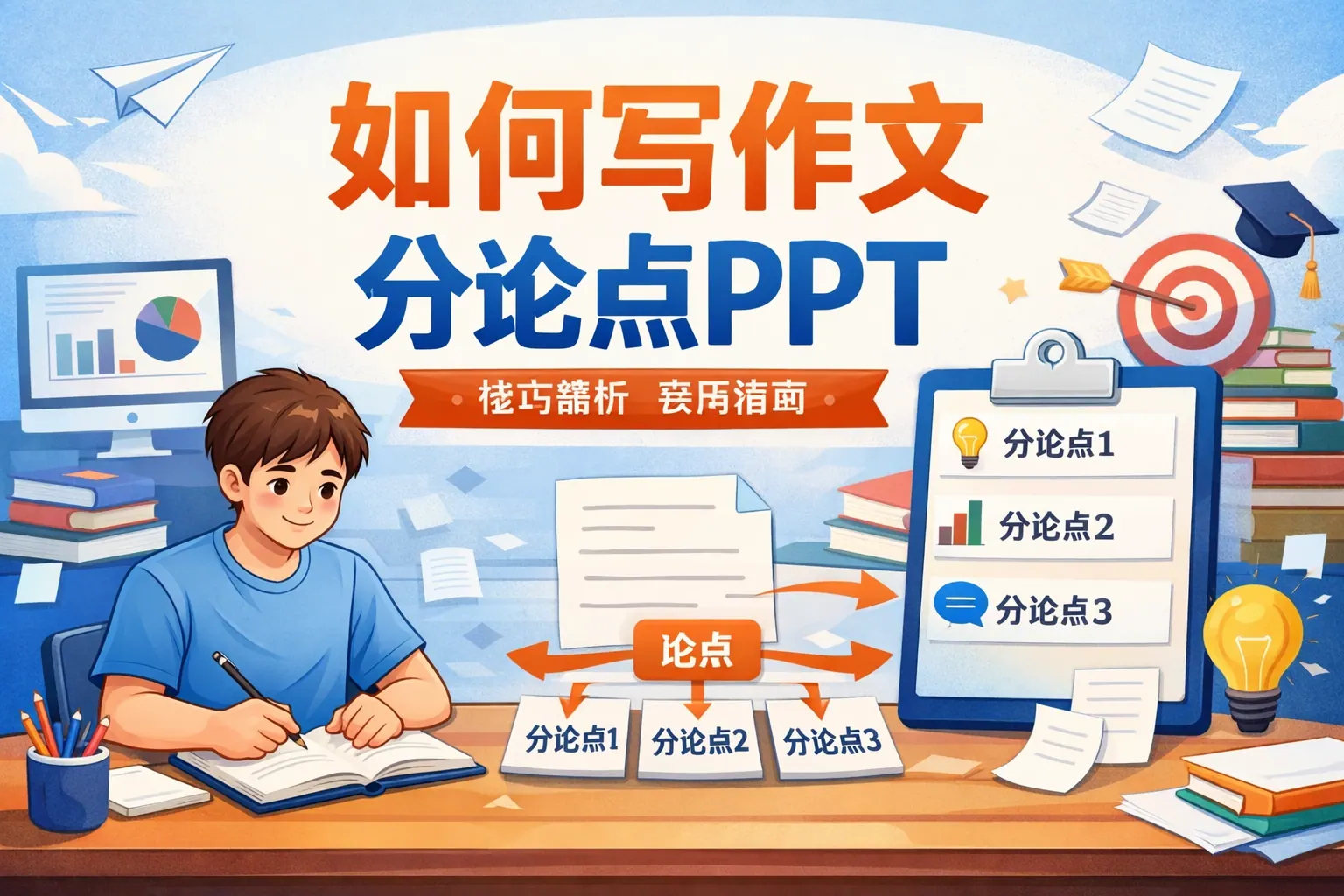 如何写作文分论点ppt