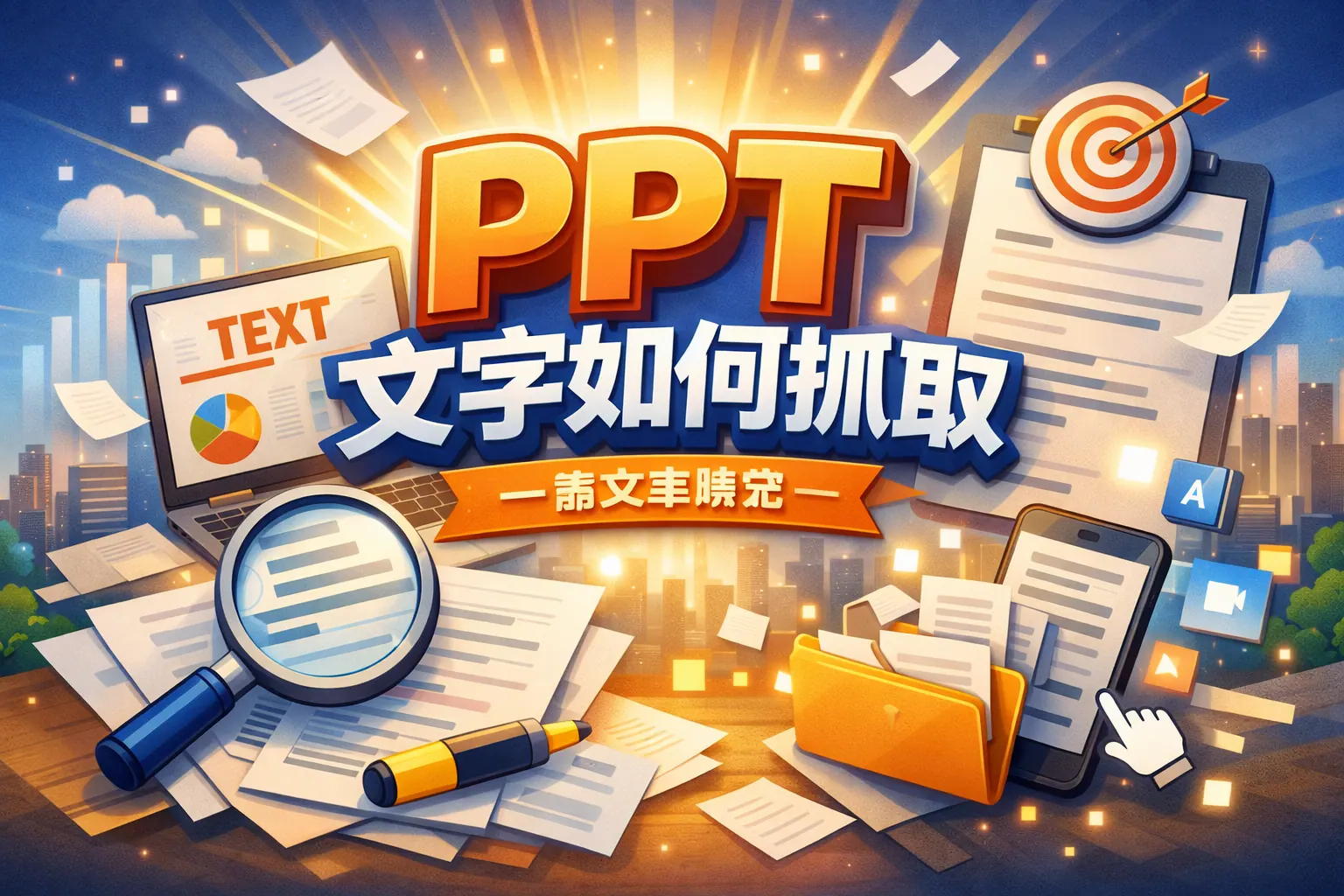 ppt文字如何抓取