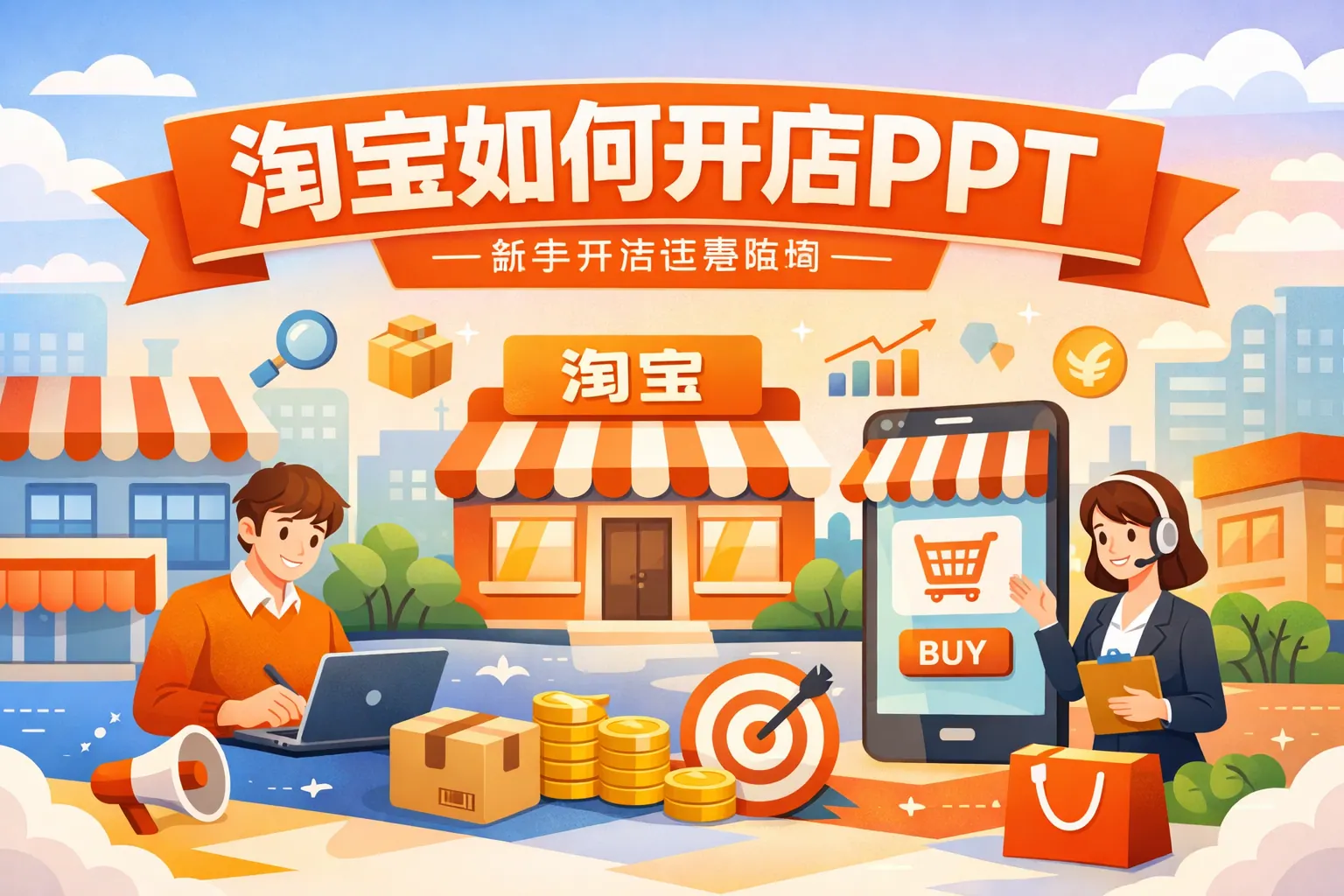 淘宝如何开店ppt