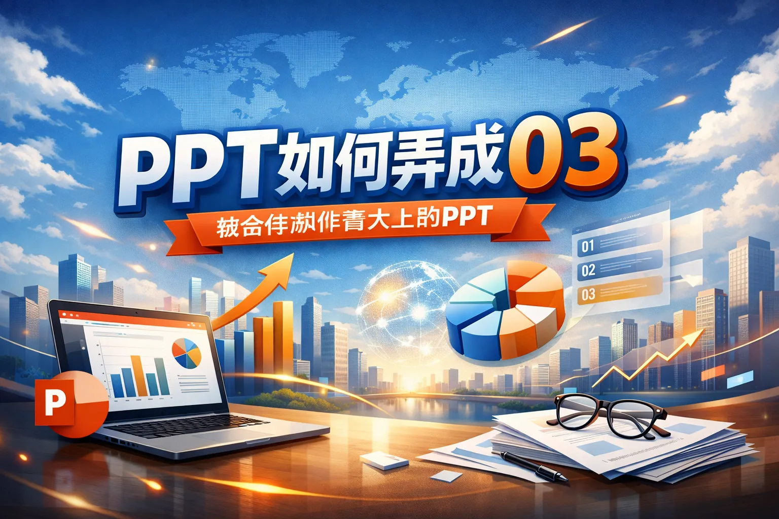 ppt如何弄成03