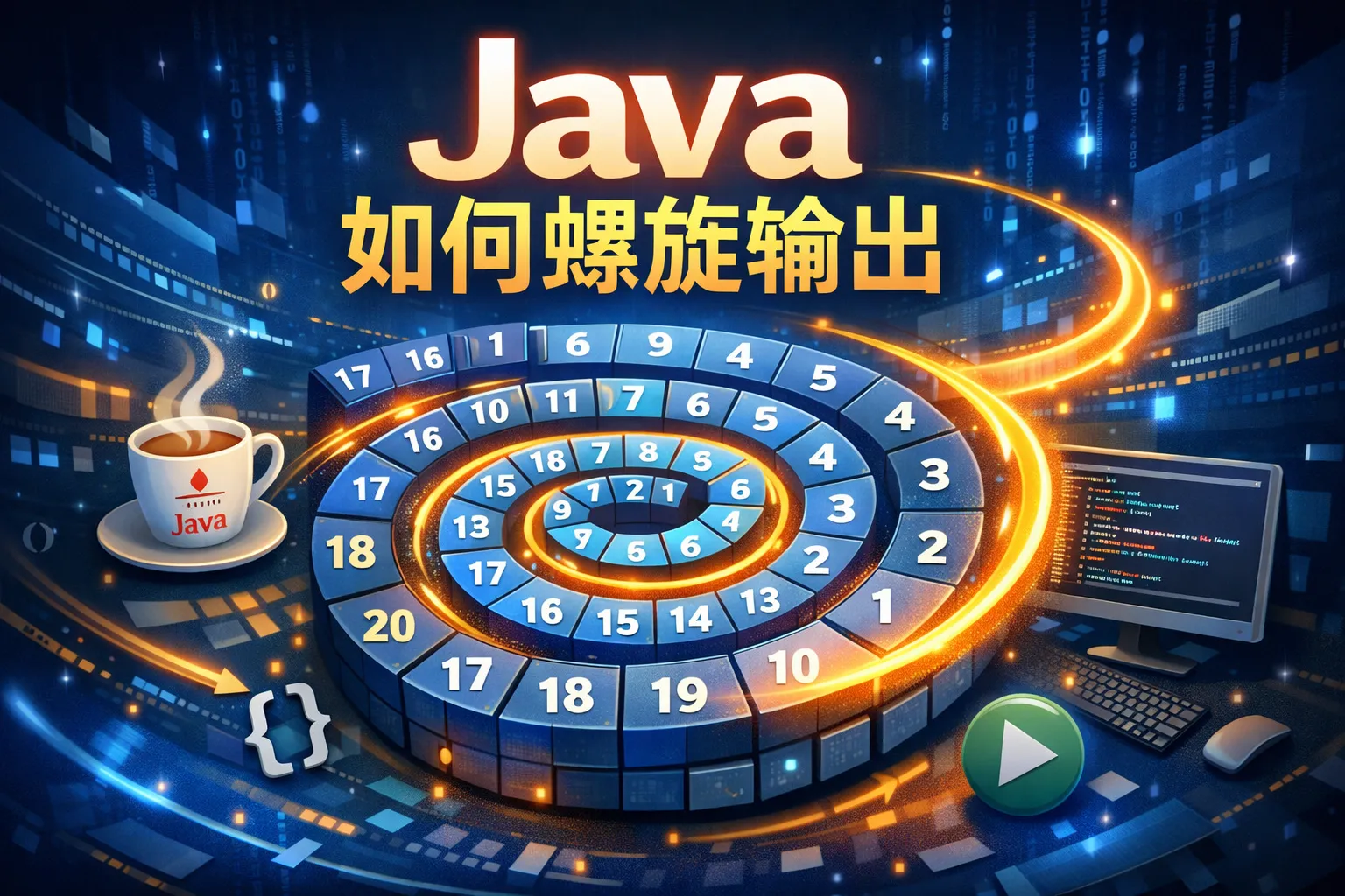 java如何螺旋输出