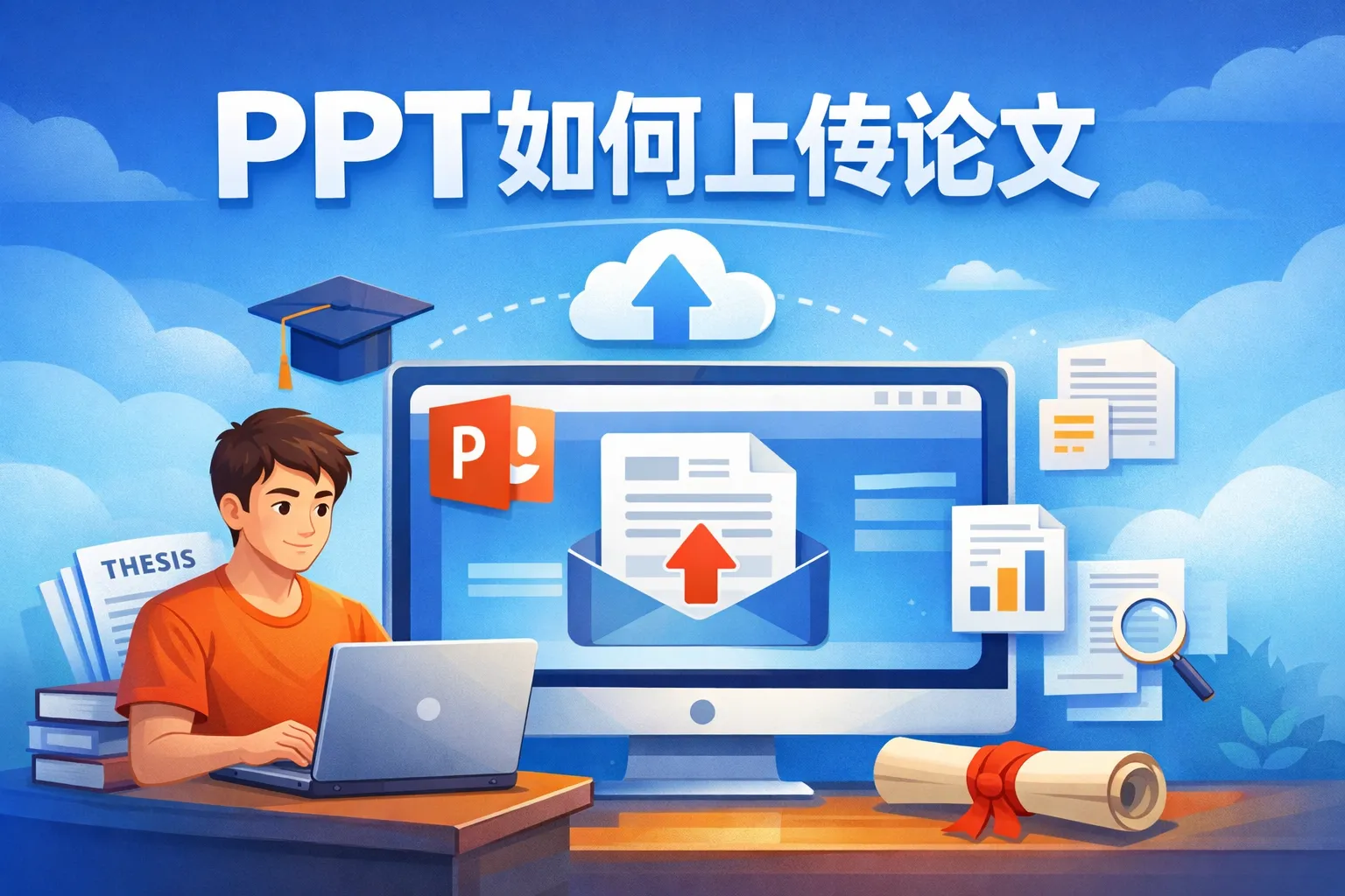 PPT如何上传论文