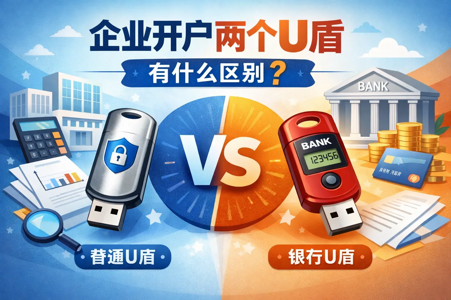 企业开户两个u盾有什么区别