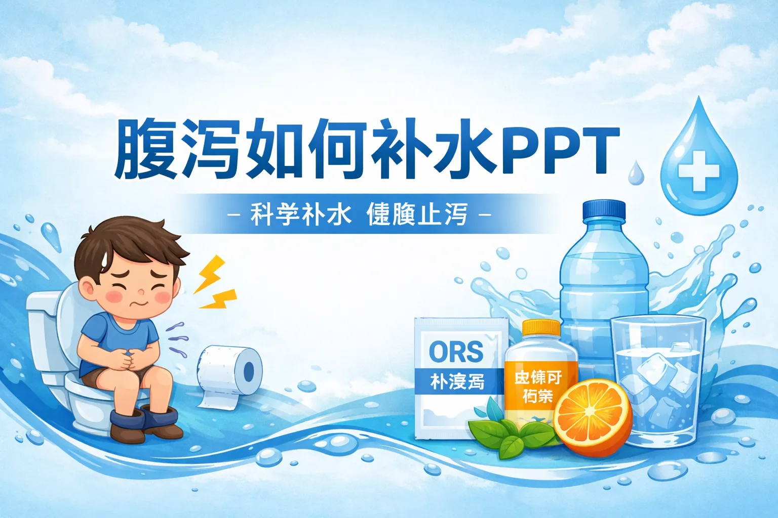 腹泻如何补水PPT