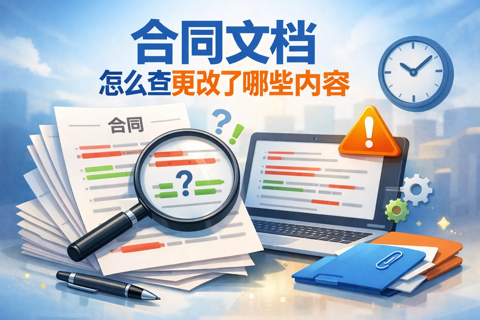 合同文档怎么查更改了哪些内容