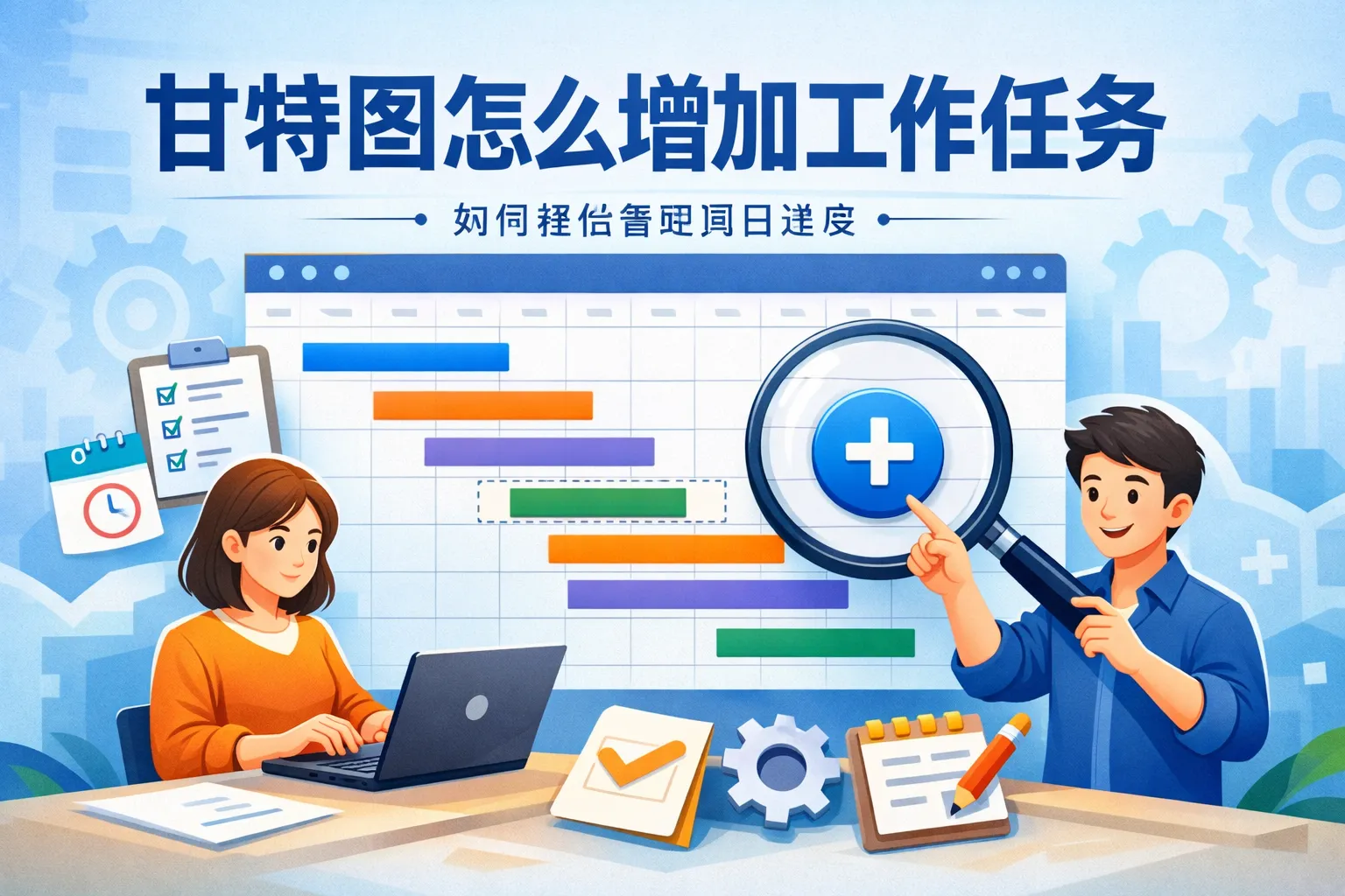 甘特图怎么增加工作任务