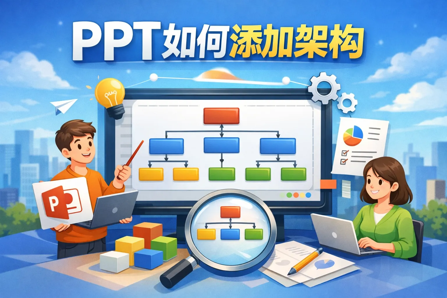 ppt如何添加架构