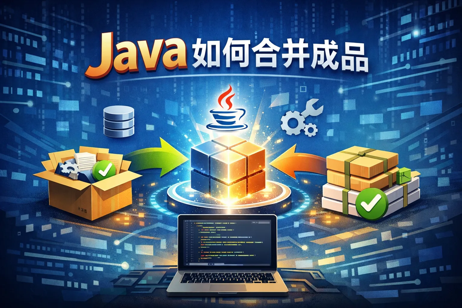 java如何合并成品