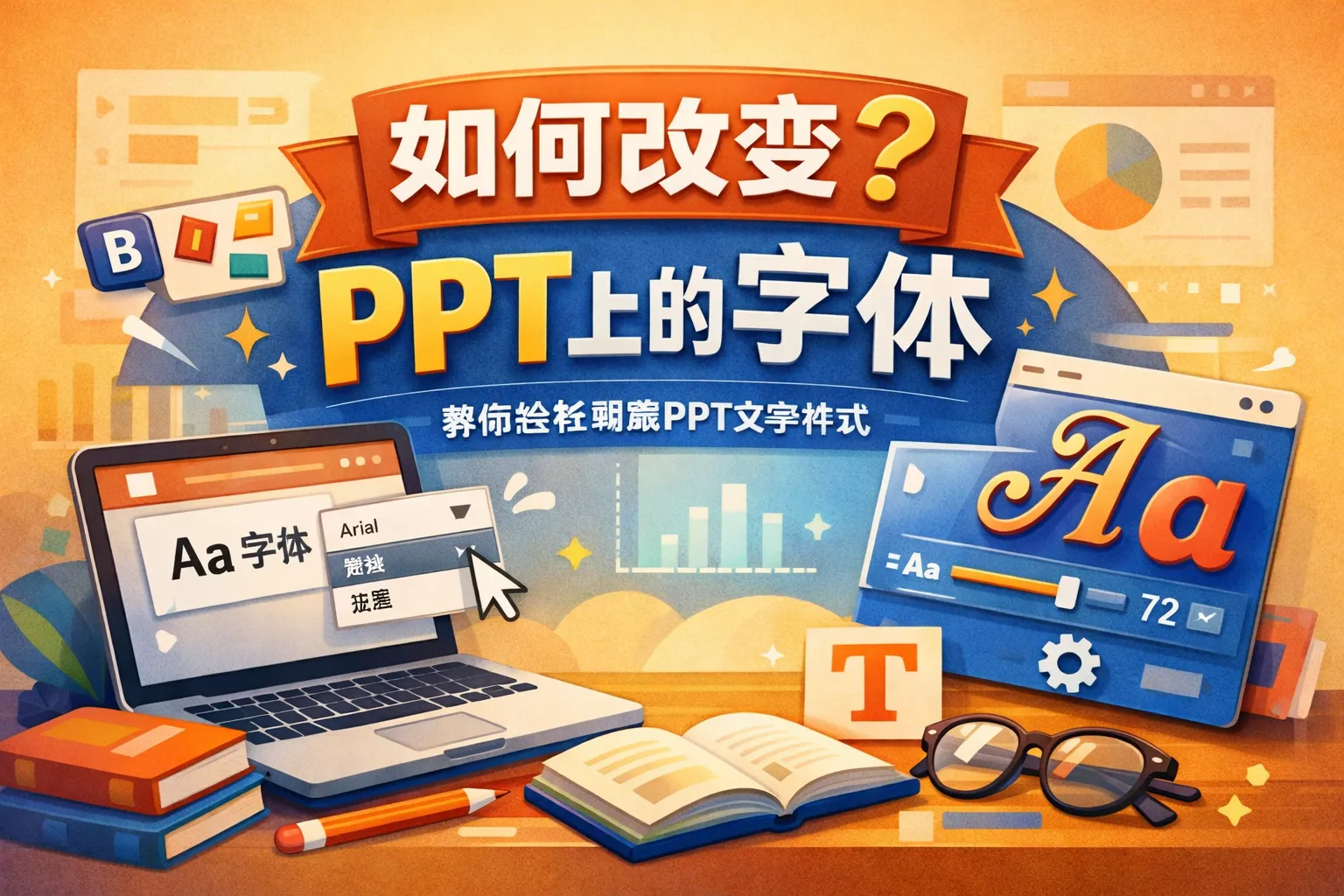 如何改变ppt上的字体