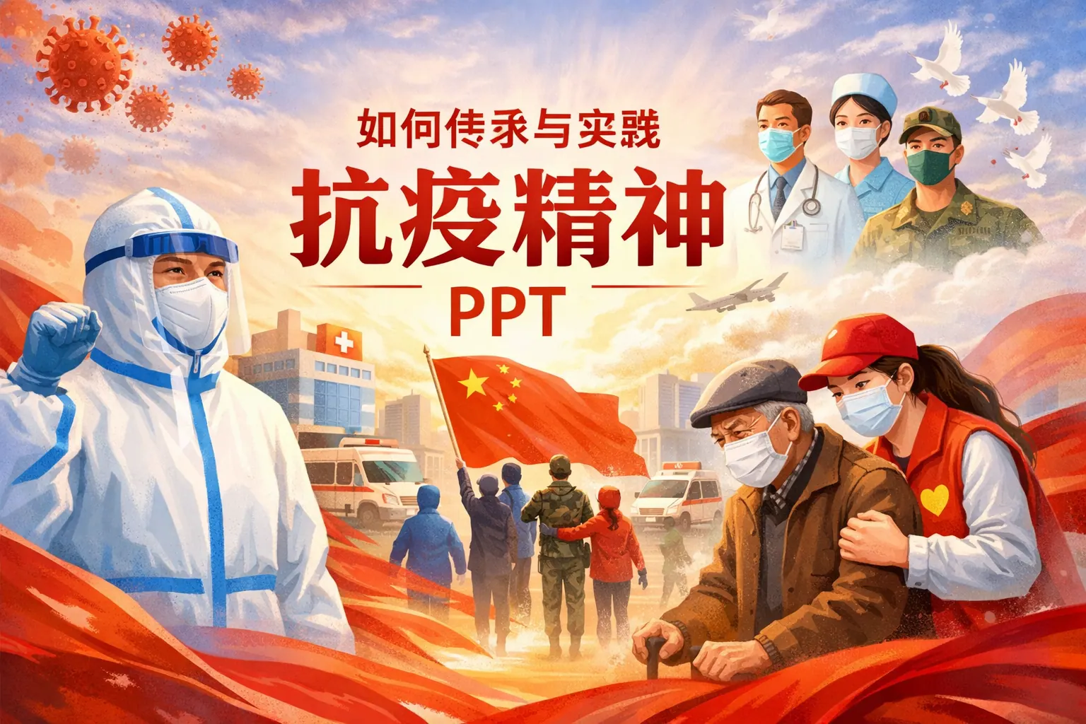 如何传承与实践抗疫精神ppt