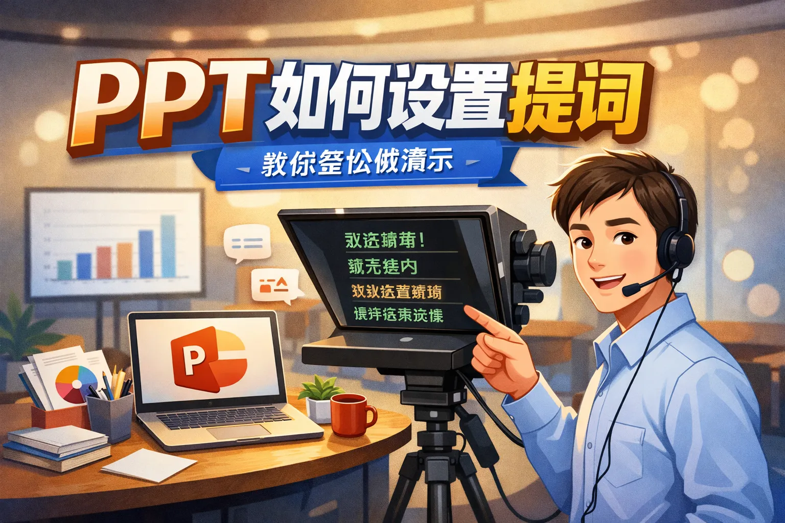 ppt如何设置提词