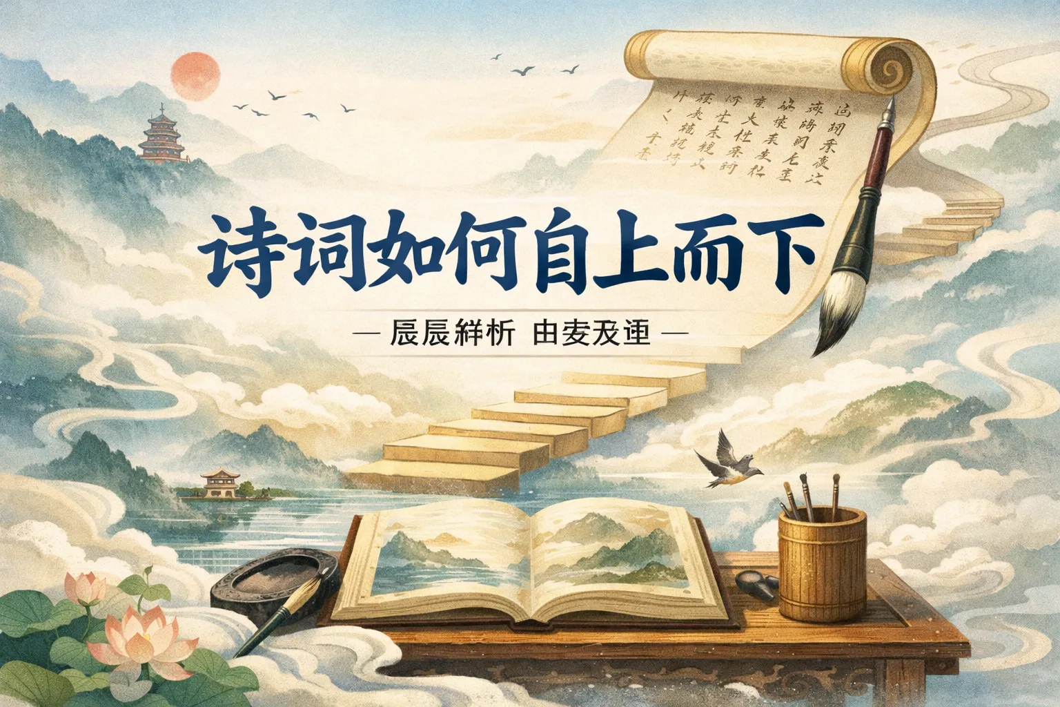 PPT诗词如何自上而下