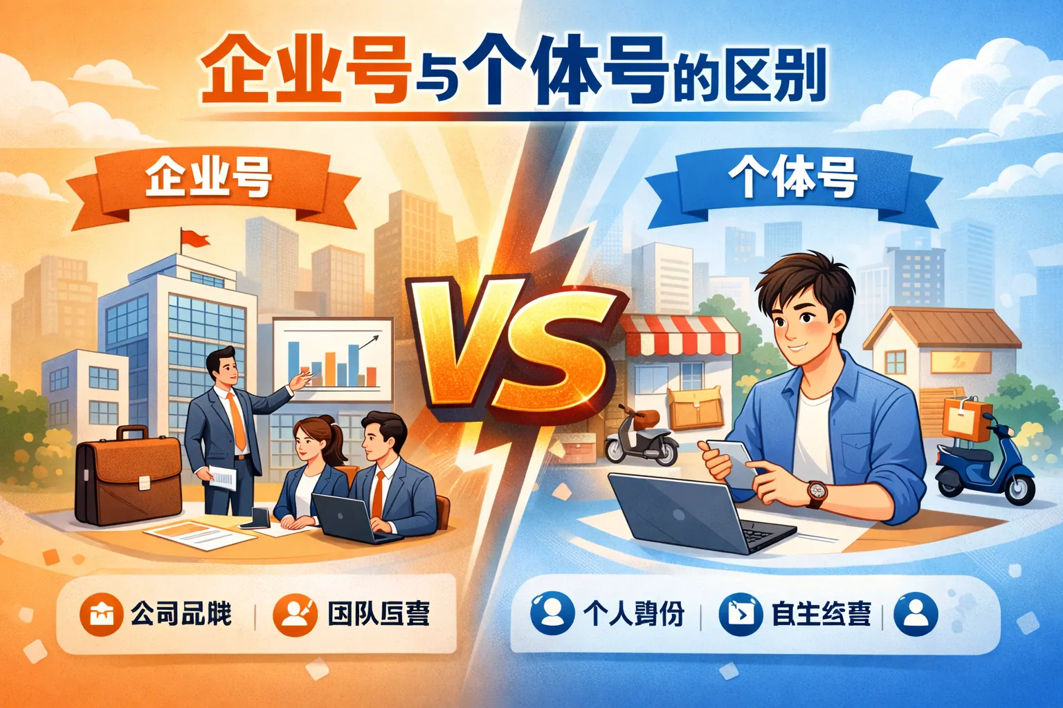 企业号与个体号的区别