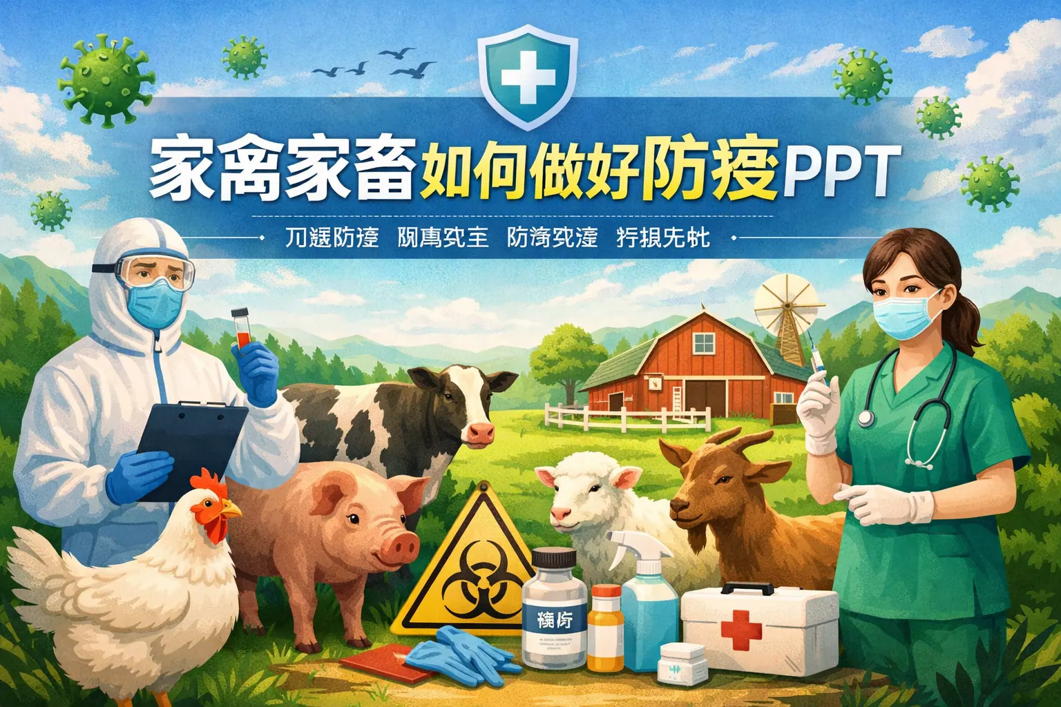 家禽家畜如何做好防疫ppt