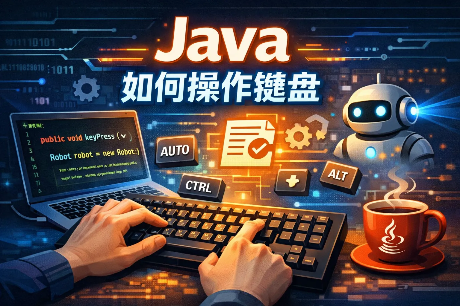 java如何操作键盘