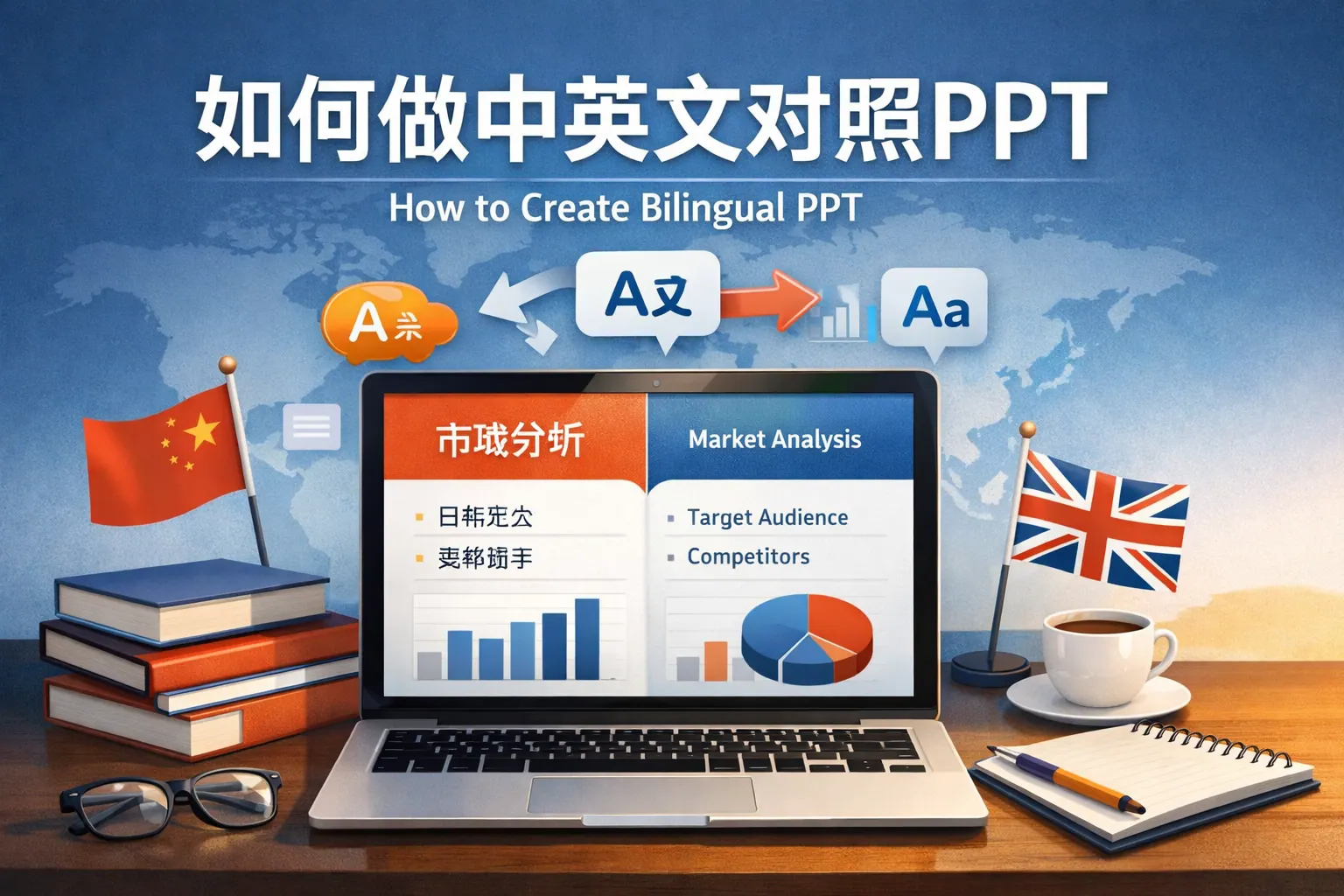 如何做中英文对照ppt