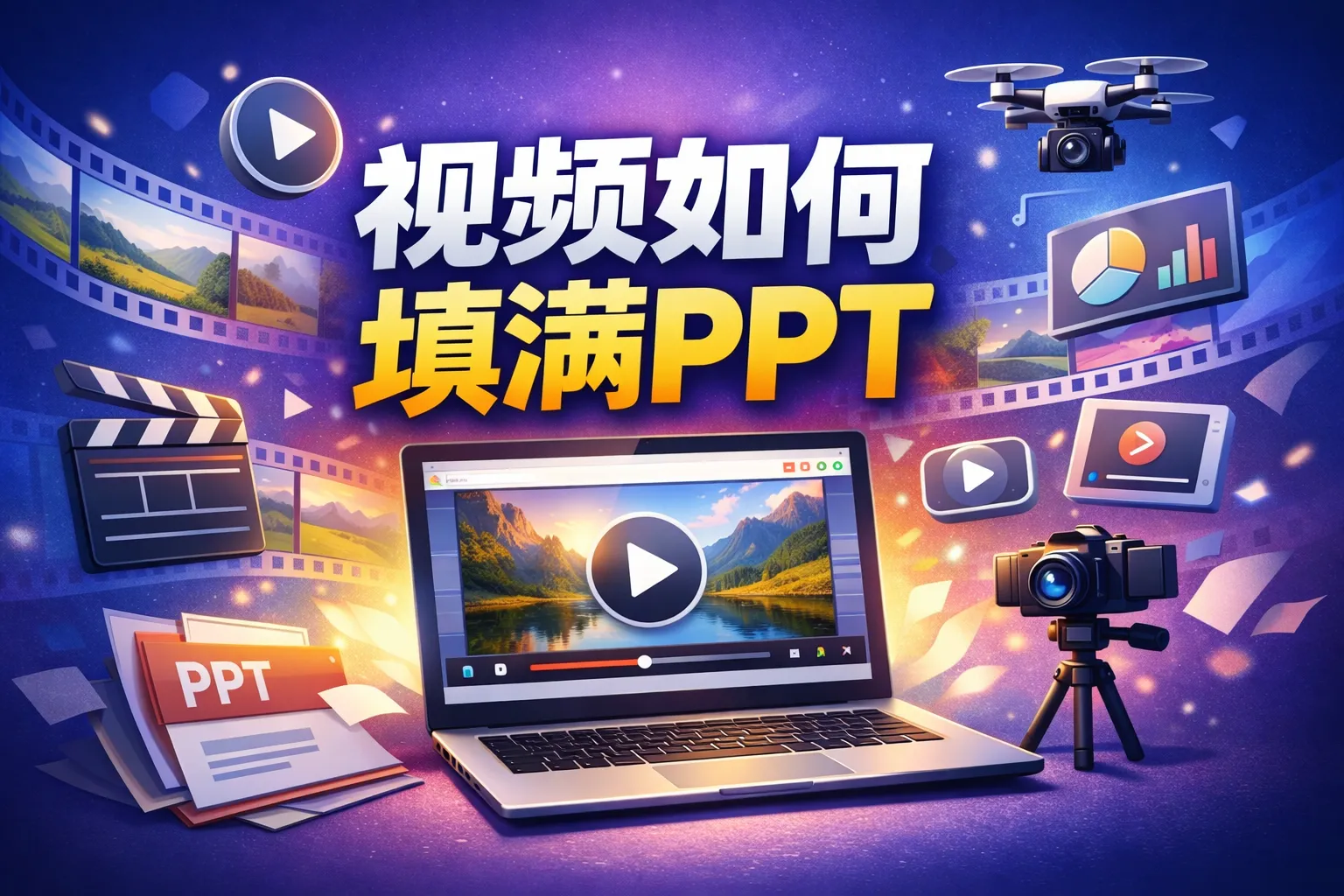 视频如何填满ppt