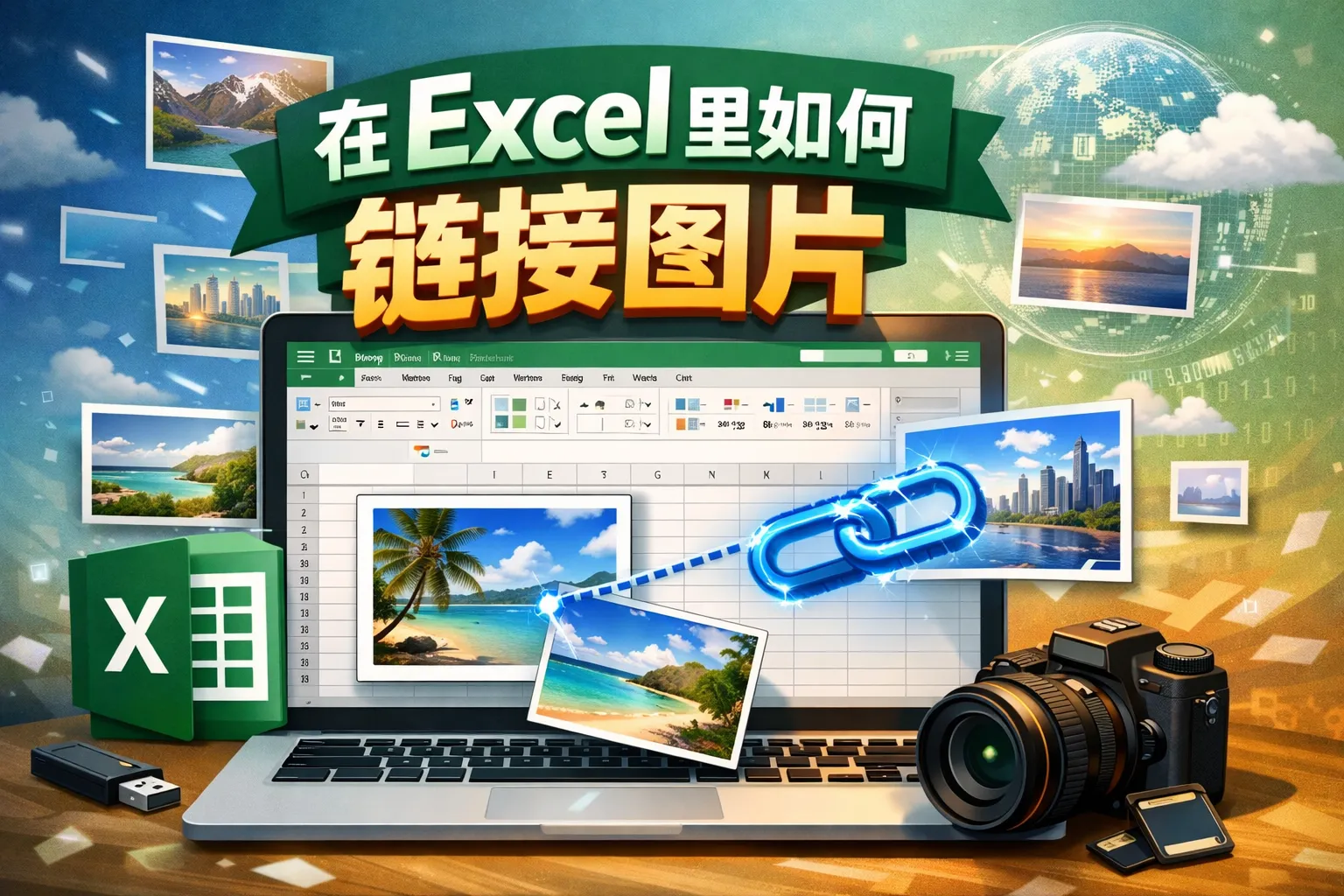 在excel里如何链接图片