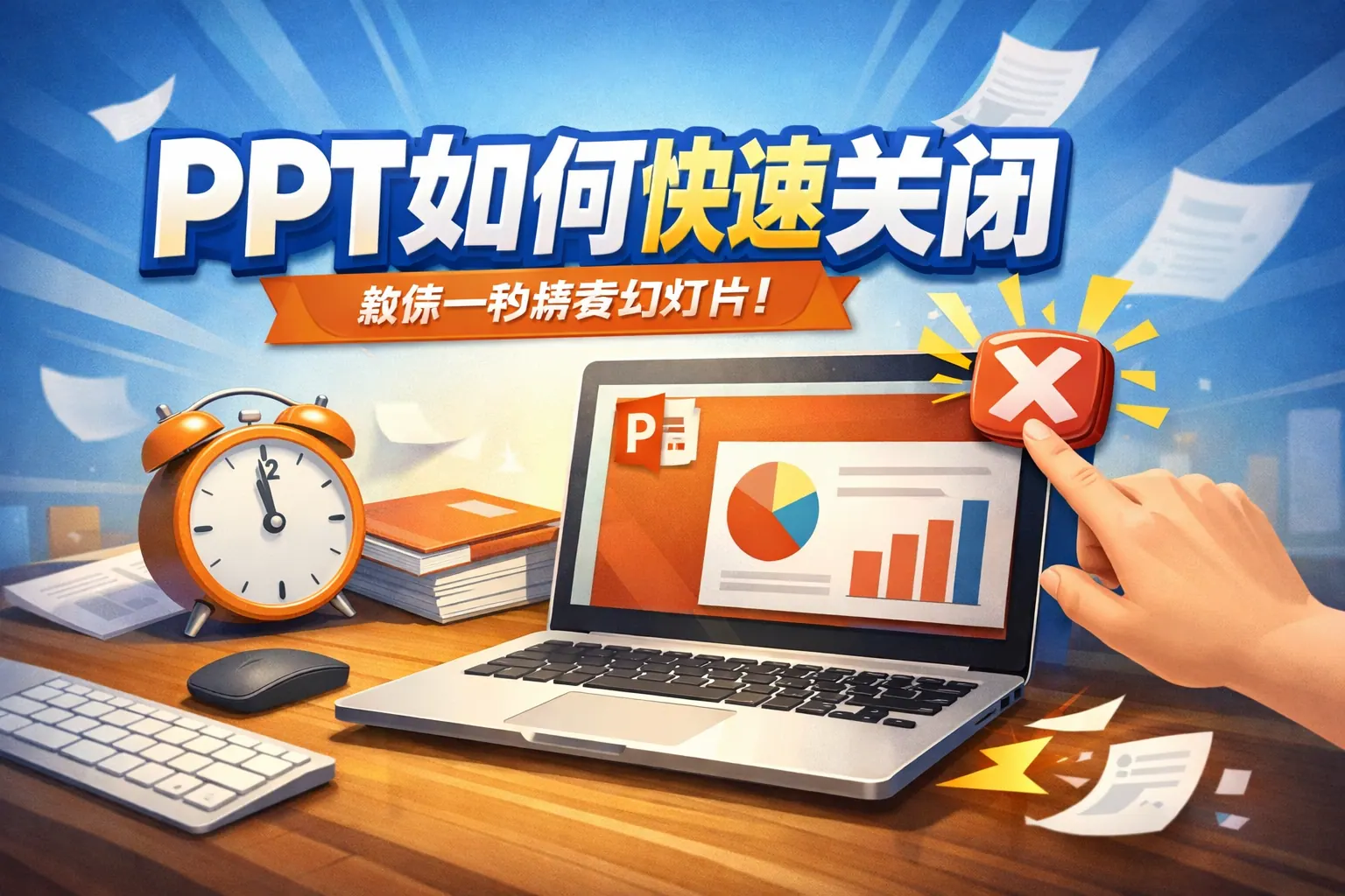 PPT如何快速关闭