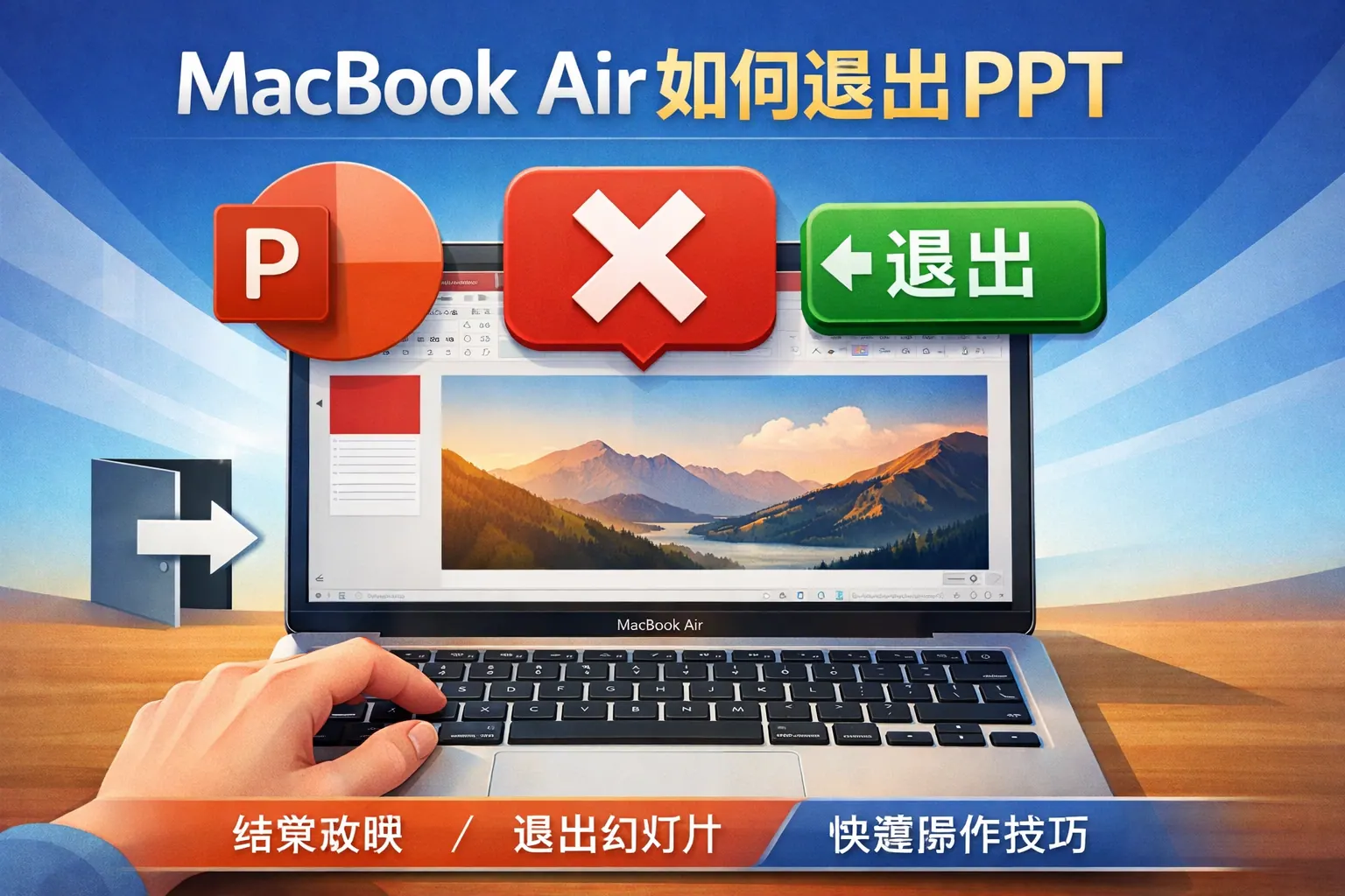 macbookair如何退出PPT