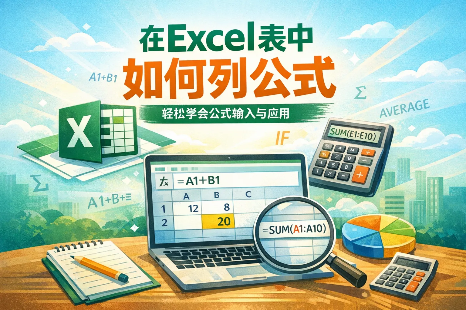 在excel表中如何列公式