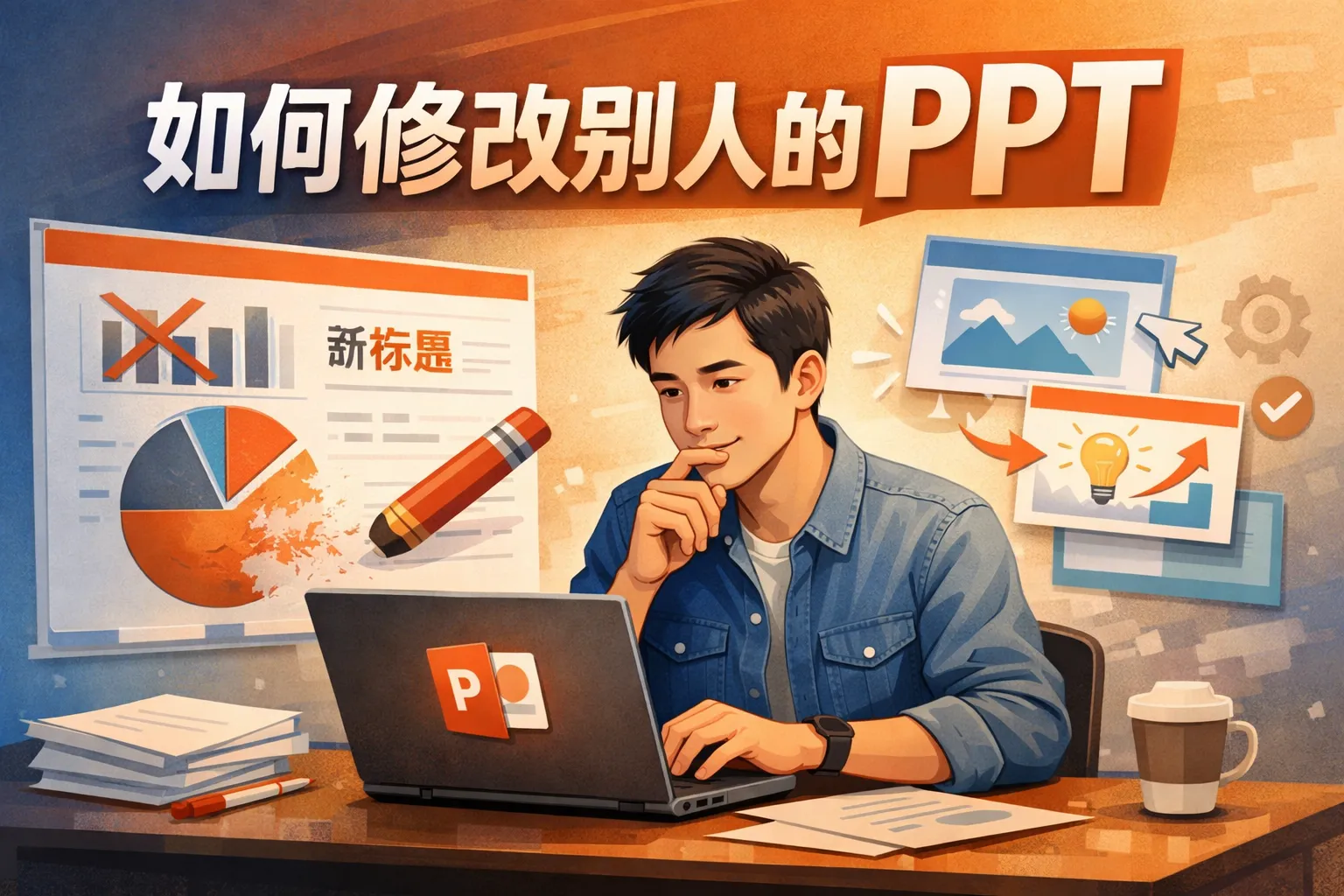 如何修改别人ppt