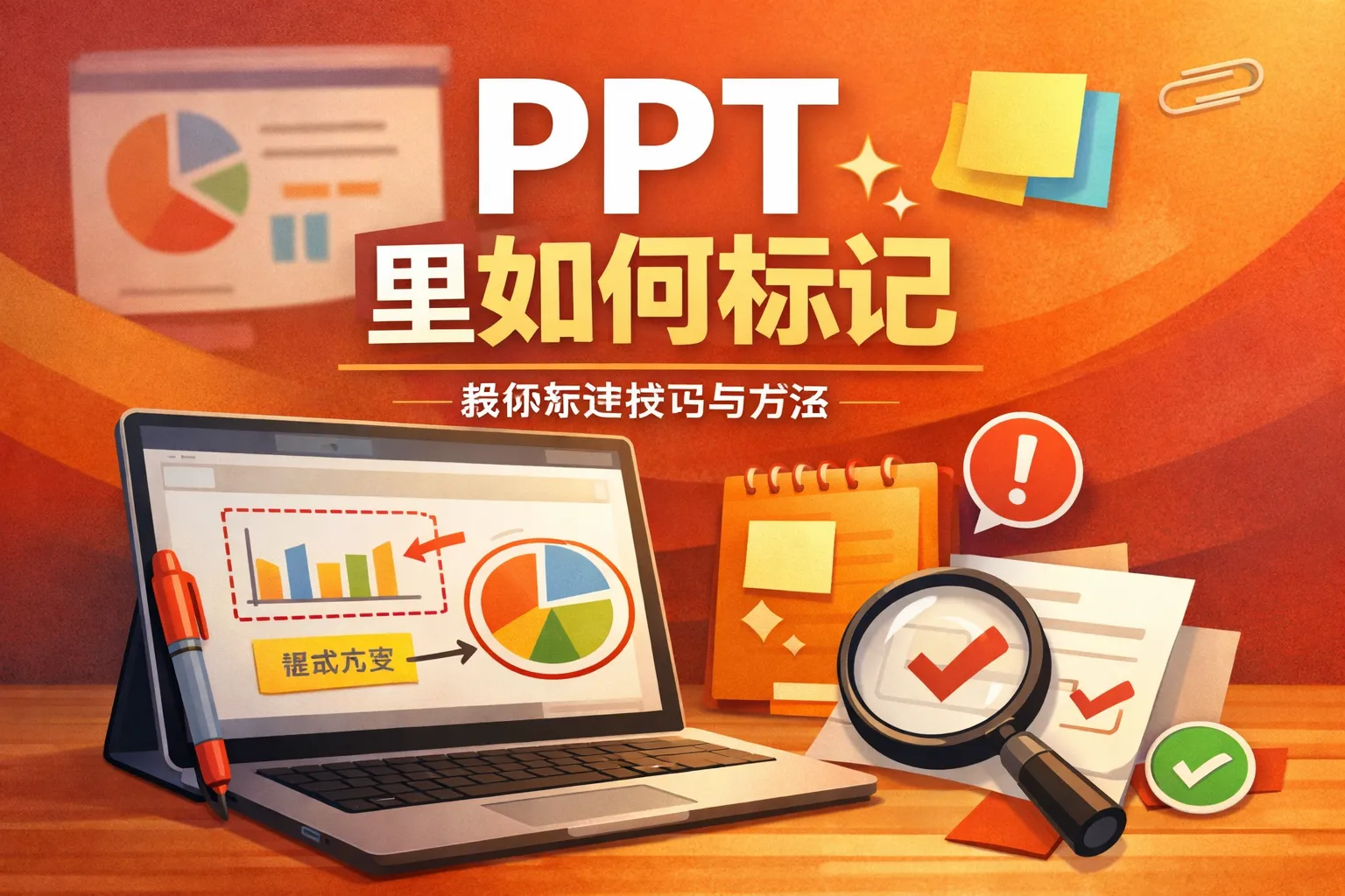 ppt 里如何标记